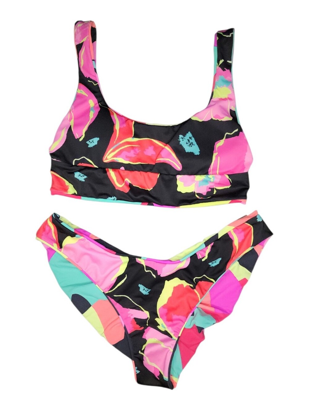 Maaji Rubik Cube Donna Sporty Bralette Bikini Set, Womens Medium